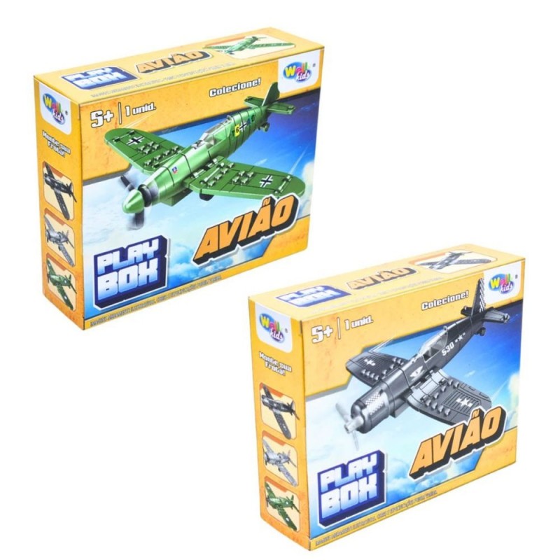 Mini Avião Monta E Desmonta Brinquedo Play Box Colecionável - Feira Da Madrugada SP