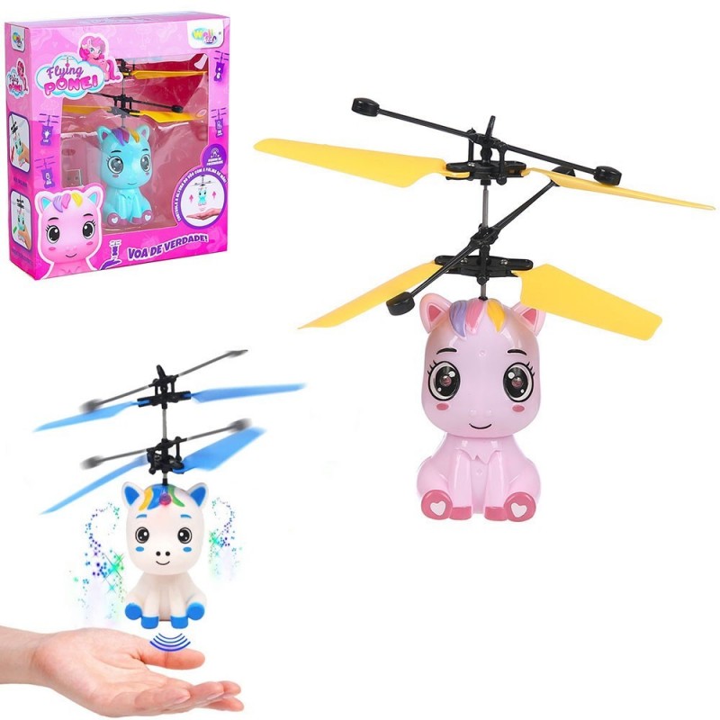 Mini Pônei Voador Brinquedo Helicóptero Com Sensor Flying - Feira Da Madrugada SP