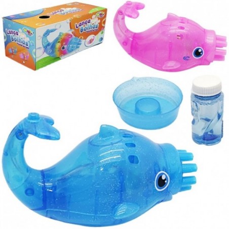Pistola Lança Bolhas Pequeno Golfinho Luz Musical Brinquedo - Feira Da Madrugada SP!