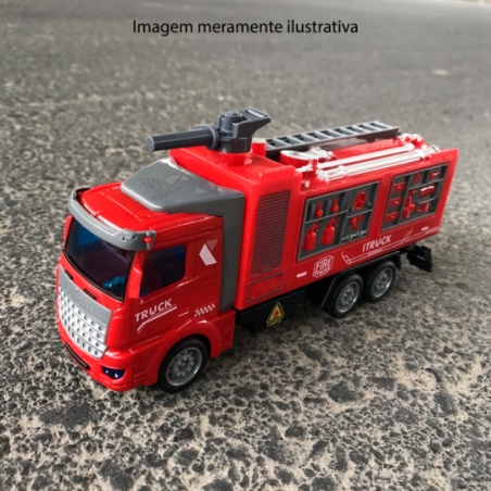 Carrinho Caminhão De Bombeiro Controle Remoto 3 Funções - Feira Da Madrugada SP!
