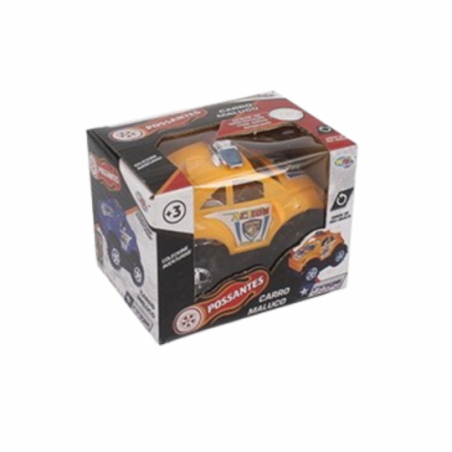 Carrinho Maluco Policial Possante Giro 360° Colorido Brinquedo - Feira da Madrugada SP