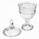 Bomboniere De Vidro 470ML Texturizada Com Tampa e Base - Feira Da Madrugada SP