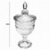 Bomboniere De Vidro 470ML Texturizada Com Tampa e Base - Feira Da Madrugada SP