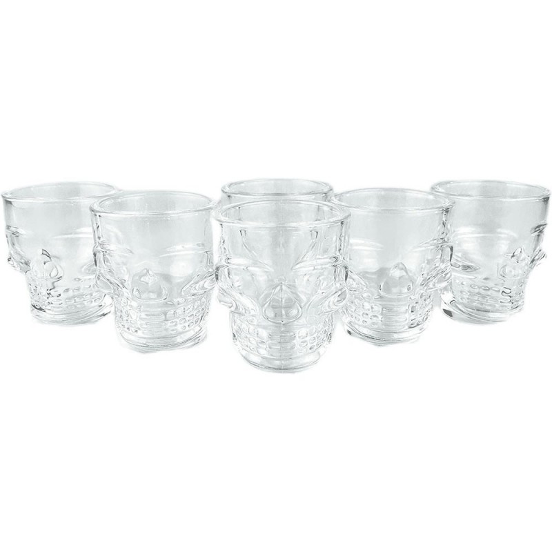 Conjunto De Copo Caveira Para Shot kit 6 Copos De Vidro - Feira Da Madrugada SP