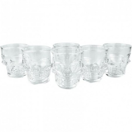 Conjunto De Copo Caveira Para Shot kit 6 Copos De Vidro - Feira Da Madrugada SP