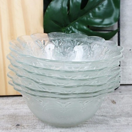 Conjunto De Tigelas Bowl De Vidro 6 Peças Borda Ondulada 305ml - Feira Da Madrugada SP!