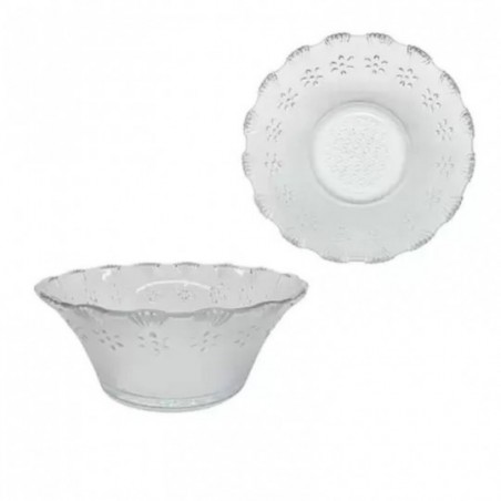 Conjunto De Tigelas Bowl De Vidro 6 Peças Borda Ondulada 305ml - Feira Da Madrugada SP!