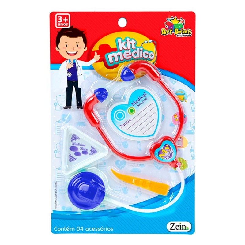 Kit Médico Infantil Com 3 Peças Brinquedo  - Feira Da Madrugada SP