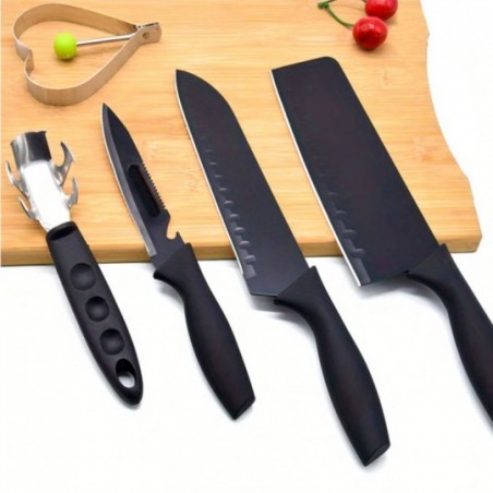 Jogo Kit De Cozinha Facas E Utensílios Com 5 Peças - Feira Da Madrugada SP 2