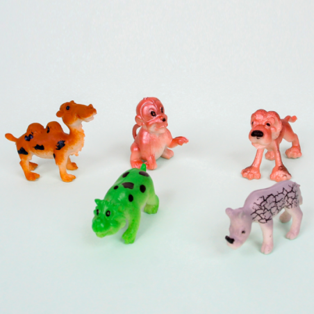Kit Brinquedo Animal Selvagem Cartoon 5 Peças Infantil - Feira Da Madrugada SP