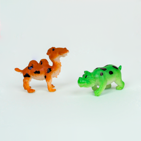 Kit Brinquedo Animal Selvagem Cartoon 5 Peças Infantil - Feira Da Madrugada SP