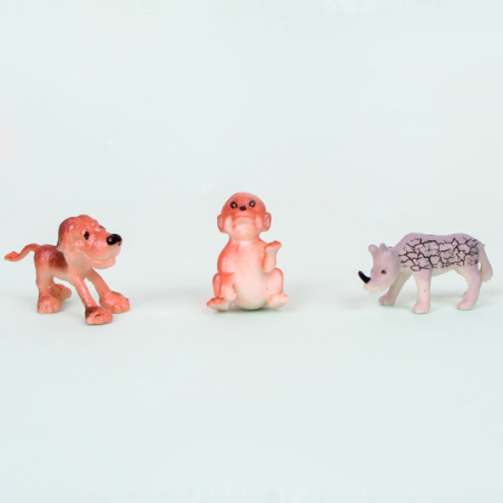 Kit Brinquedo Animal Selvagem Cartoon 5 Peças Infantil - Feira Da Madrugada SP