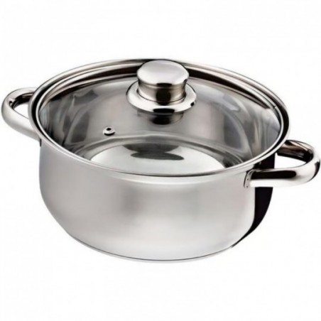 Conjunto De Panelas 5 Peças Inox Com Tampa De Vidro - Feira Da Madrugada SP