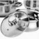Conjunto De Panelas 5 Peças Inox Com Tampa De Vidro - Feira Da Madrugada SP