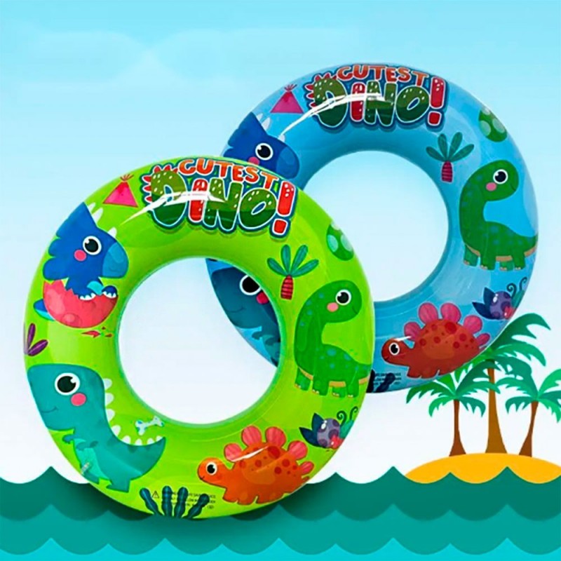 Boia Redonda Dino Inflável Estampada 70cm Infantil - Feira Da Madrugada SP