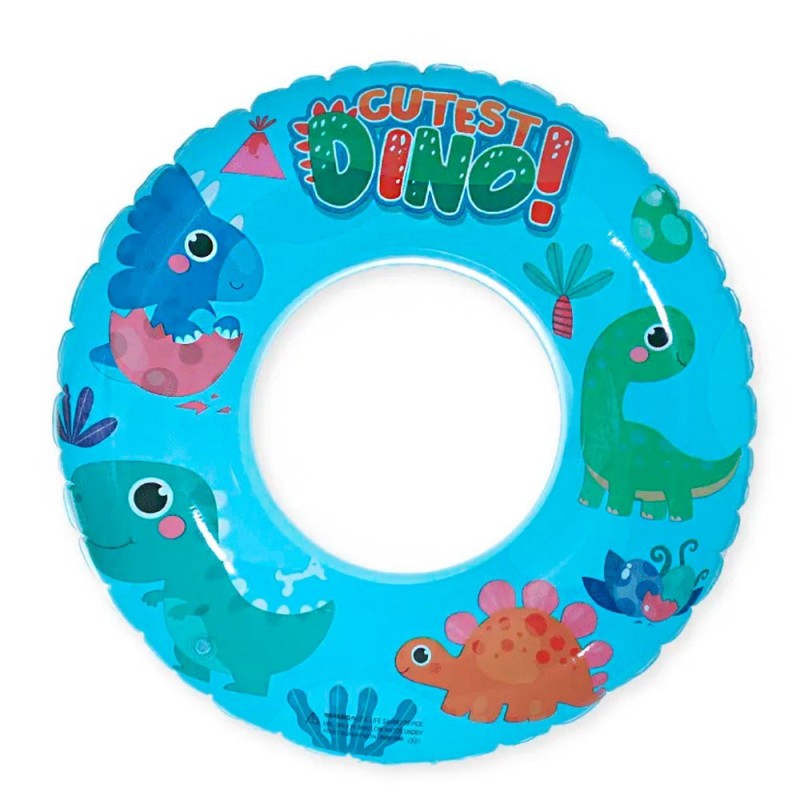 Boia Redonda Dino Inflável Estampada 70cm Infantil - Feira Da Madrugada SP