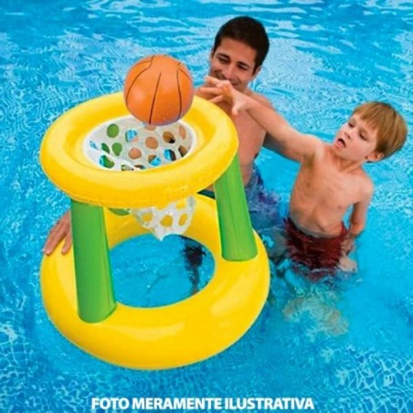 Cesta De Basquete Inflável Flutuante De Piscina Com Bola - Feira Da Madrugada SP