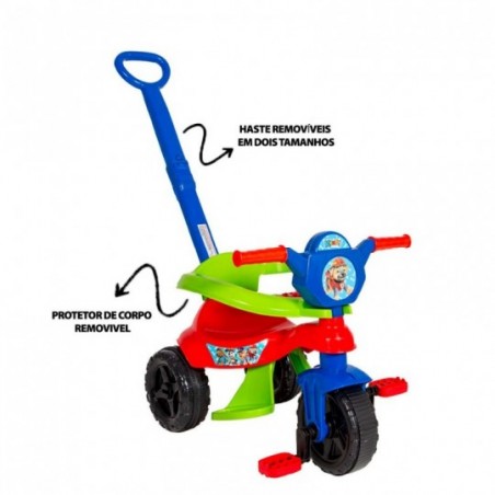 Moto TricicMoto Triciclo Andador Brinquedo Infantil Baby C/ Haste - Feira da Madrugada SP