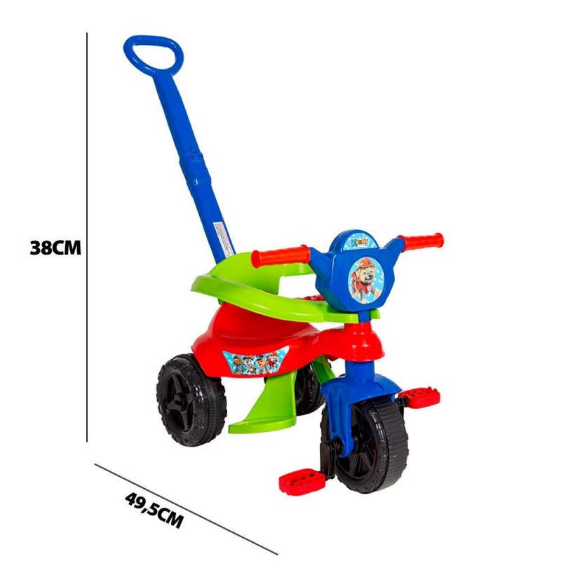 Moto TricicMoto Triciclo Andador Brinquedo Infantil Baby C/ Haste - Feira da Madrugada SP