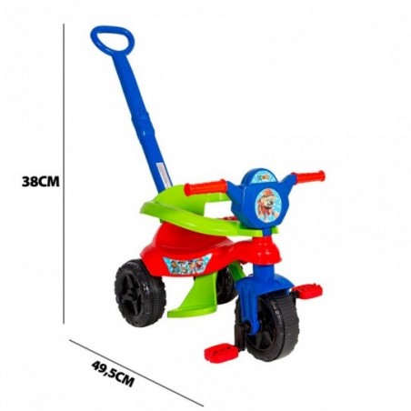 Moto TricicMoto Triciclo Andador Brinquedo Infantil Baby C/ Haste - Feira da Madrugada SP