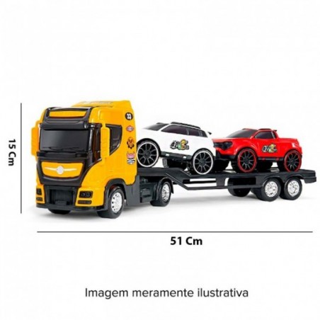 Caminhão Guincho Top Truck Brinquedo Infantil Com Carrinhos - Feira da Madrugada SP
