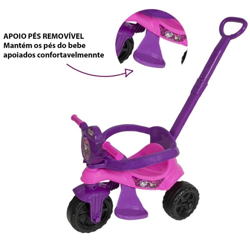 Triciclo Passeio C/ Alça E Carrinho Totokinha Infantil - Feira Da Madrugada SP