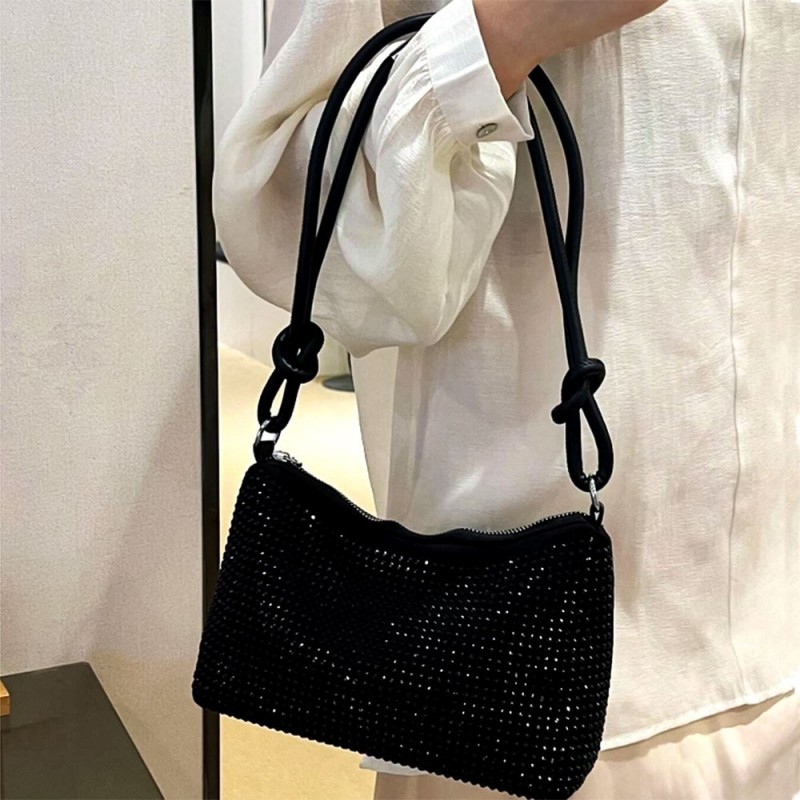 Bolsa Feminina De Ombro Pequena Com Pedrinhas De Brilho - Feira Da Madrugada SP