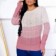 Blusa Bata Em Tricot Degrade Manga Longa Meia Estação - Feira Da Madrugada SP