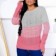 Blusa Bata Em Tricot Degrade Manga Longa Meia Estação - Feira Da Madrugada SP
