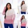 Blusa Bata Em Tricot Degrade Manga Longa Meia Estação - Feira Da Madrugada SP