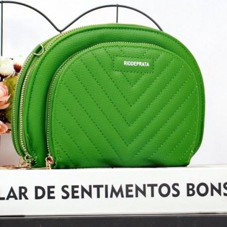 Bolsa Feminina Tiracolo Redonda Transversal 3 Divisórias - Feira Da Madrugada SP