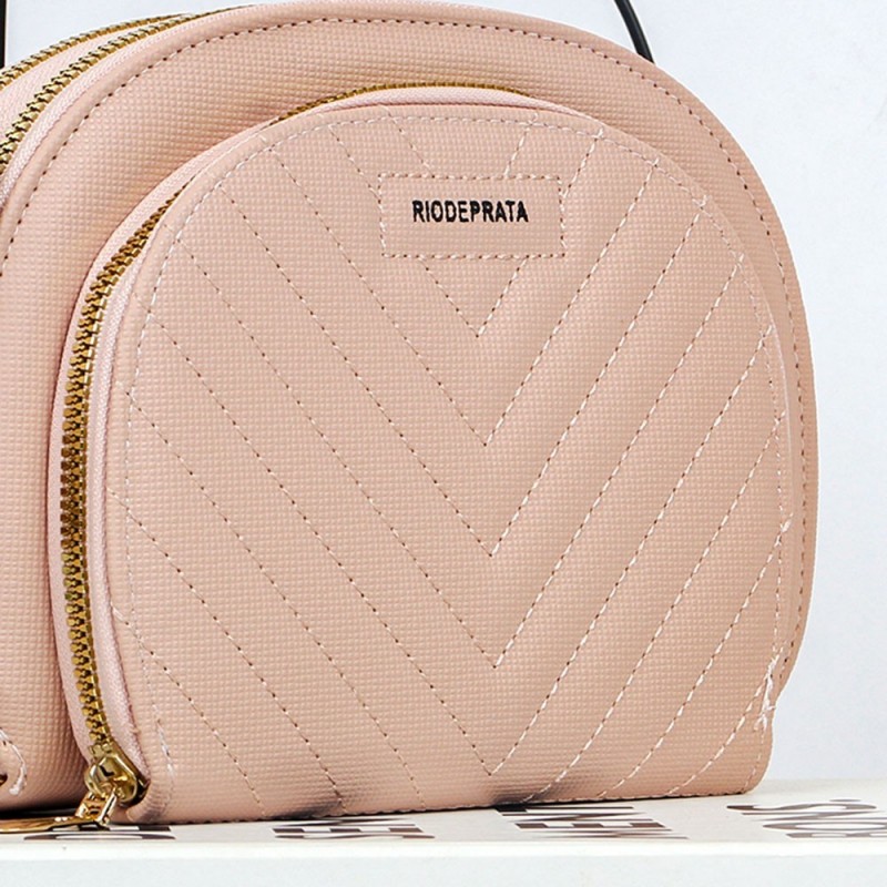 Bolsa Feminina Tiracolo Redonda Transversal 3 Divisórias - Feira Da Madrugada SP