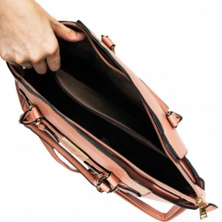 Bolsa Feminina Grande Detalhada Alça De Mão 4 Repartições - Feira da Madrugada SP