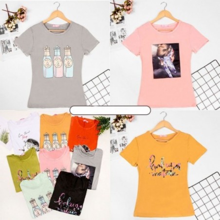 Blusas Camiseta T-Shirt Manga Curta Feminina Estampada
