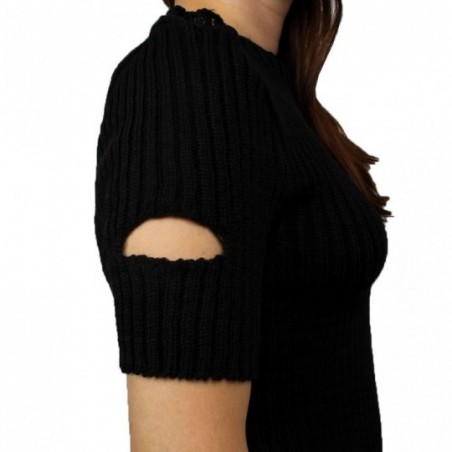 Blusa Cropped Feminina Tricot Decote Vazado Tamanho Único - Feira Da Madrugada SP