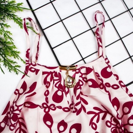 Blusa Regata Feminina Tecido Crepe Alça Fina Com Pingente - Feira Da Madrugada SP