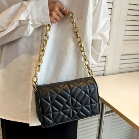 Bolsa Feminina Acolchoada Blogueira Com Alça De Corrente - Compre Agora!