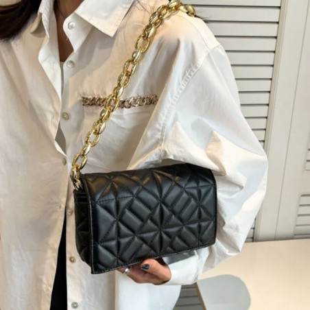 Bolsa Feminina Acolchoada Blogueira Com Alça De Corrente - Compre Agora!