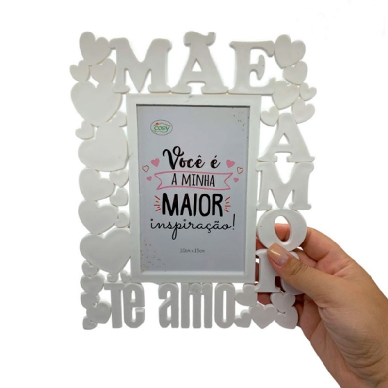 Quadro Porta Retrato 10cm x 15cm Mãe Te Amo - Feira Da Madrugada SP