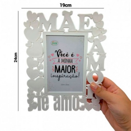 Quadro Porta Retrato 10cm x 15cm Mãe Te Amo - Feira Da Madrugada SP