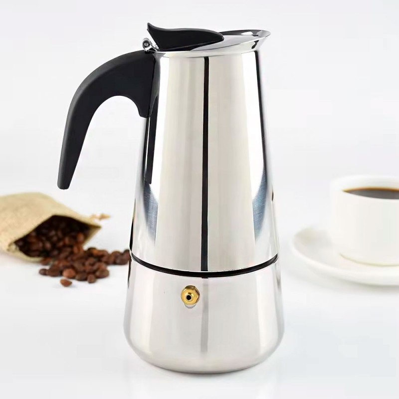 Cafeteira Italiana 350ml De Inox Serve Até 6 Xícaras - Feira Da Madrugada SP