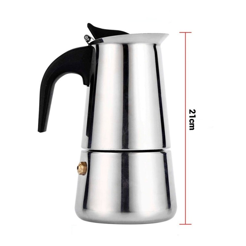Cafeteira Italiana 350ml De Inox Serve Até 6 Xícaras - Feira Da Madrugada SP