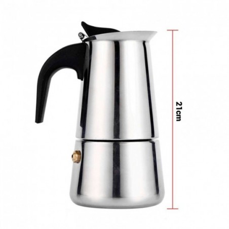 Cafeteira Italiana 350ml De Inox Serve Até 6 Xícaras - Feira Da Madrugada SP