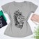 Blusa T-Shirt Feminina Estampa Floral Com Frase Gola Canoa - Feira Da Madrugada SP