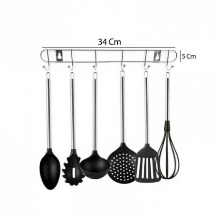 Suporte Cabide De Parede 6 Ganchos Multiuso Wellmix