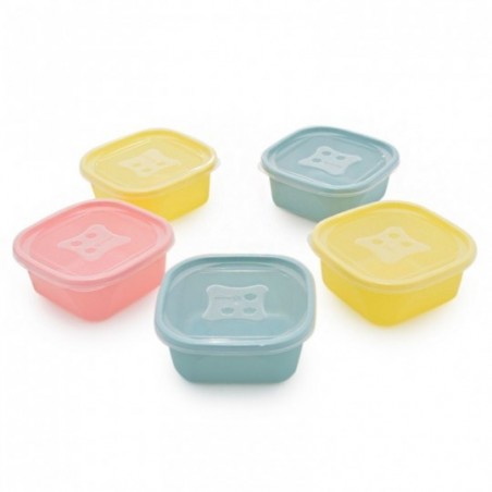 Conjunto De Potes Organizadores Kit 5 Peças 690ml Coloridos