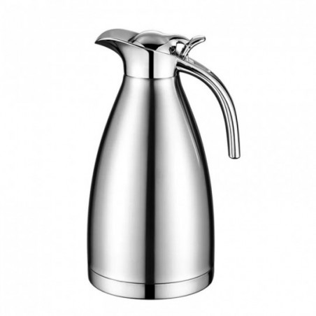 Garrafa Jarra Térmica Para Café Em Inox De 1,5 Litros Lisa Prata