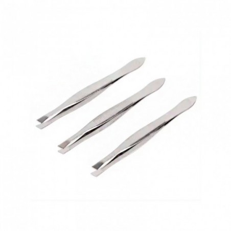 Pinça De Sombrancelha De Inox 6 Unidades Na Cartela