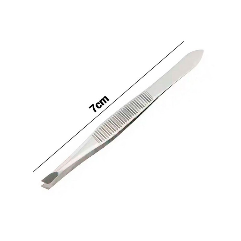 Pinça De Sombrancelha De Inox 6 Unidades Na Cartela