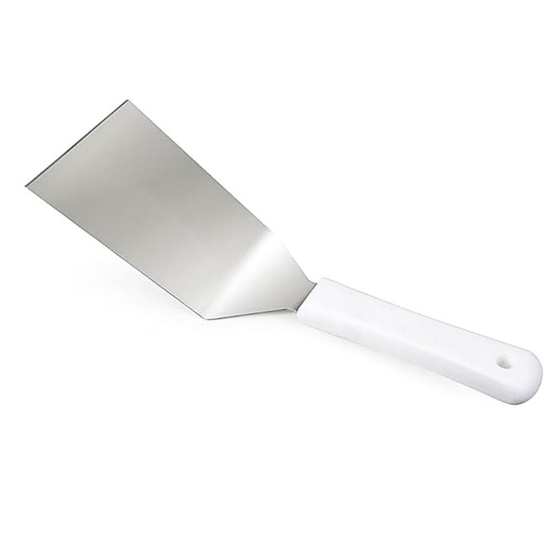 Espátula Curva 2,5" Em Inox Cabo De Plástico Multiuso